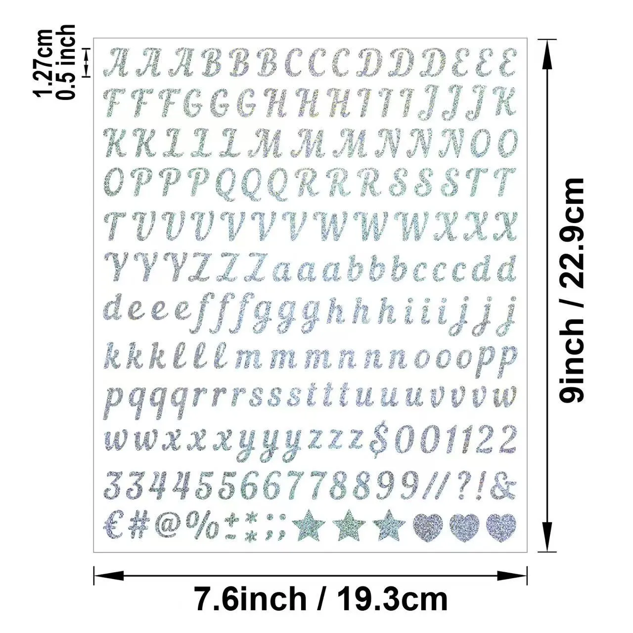 Διακοσμητικό αυτοκόλλητο αλφαβητικό και αριθμητικό ψαμμίτη
